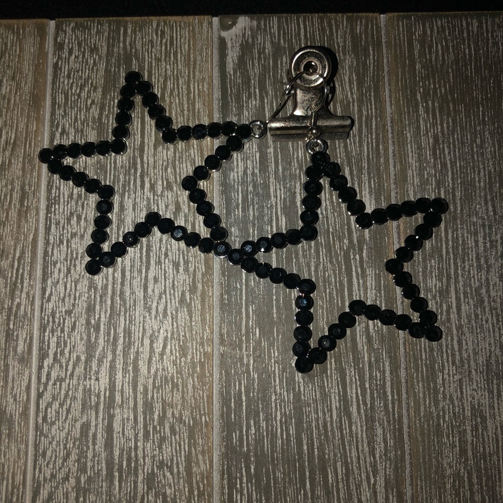 Black Star Earrings